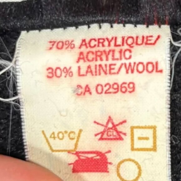 Vintage Wool Sweater Black Academia Slouchy Eclectic Grandpa Size Large - Picture 8 of 8